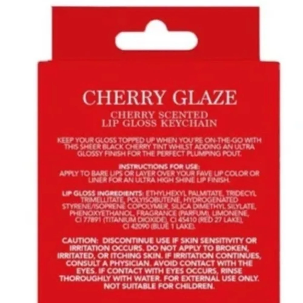 3/$25 Holler Hypa Gloss Cherry Scented Lip Gloss with Keychain